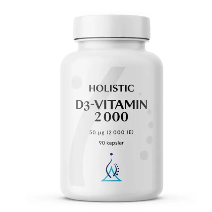 D3-Vitamin 2000, 90 kapslar - Holistic produktbild