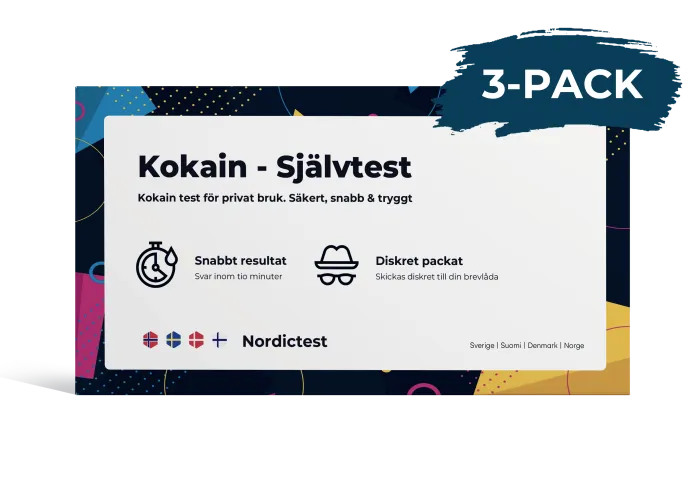 Kokain drogtest - Snabbtest för privat bruk 3-pack produktbild