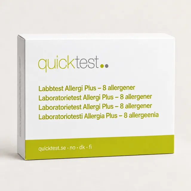 Allergitest Plus (8 allergener) Labbtest - Provtagning Hemma produktbild