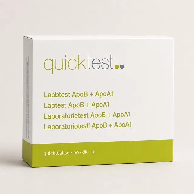 ApoB + ApoA1 + kvot Labbtest - Provtagning Hemma produktbild