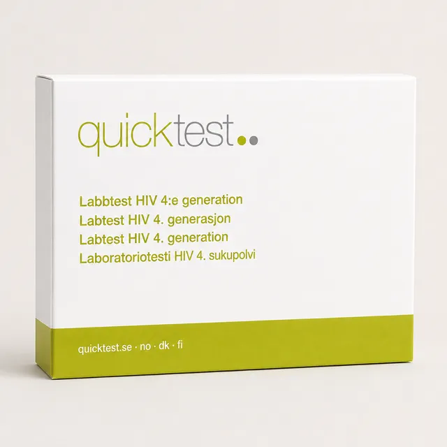 HIV 4:e generationen Labbtest - Provtagning Hemma produktbild